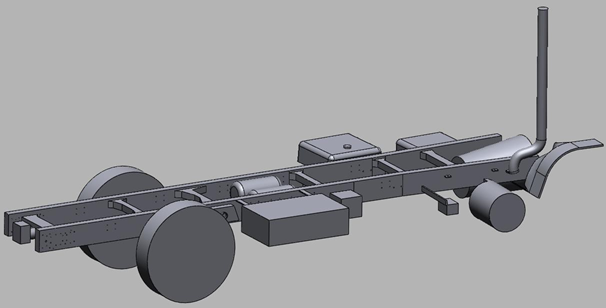 A 3D model in Rhino 