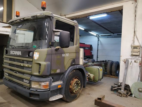 Scania truck, front view