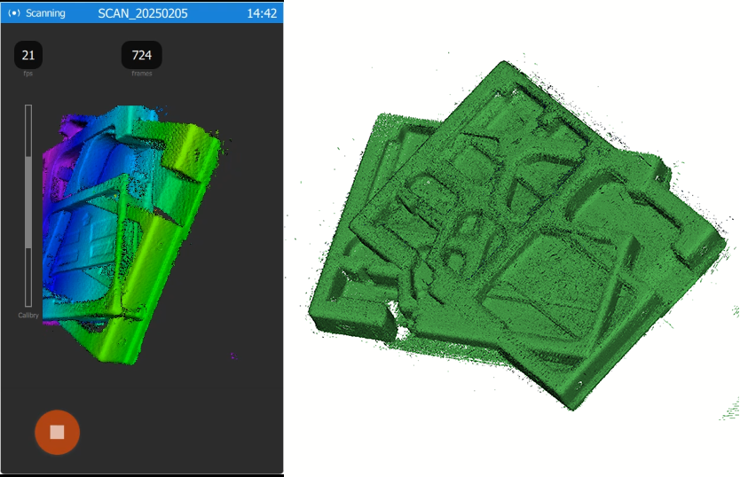 Calibry point cloud data