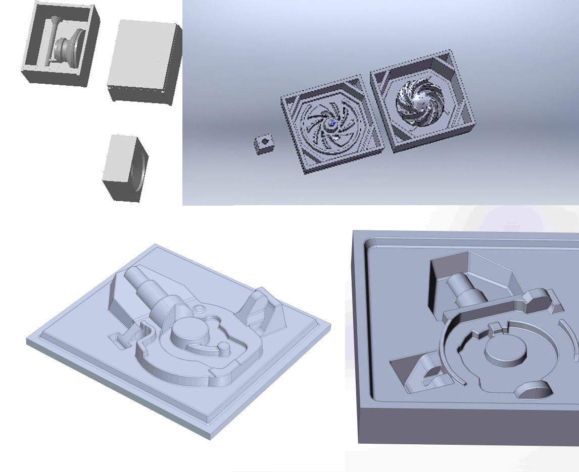 3D projection of casting molds