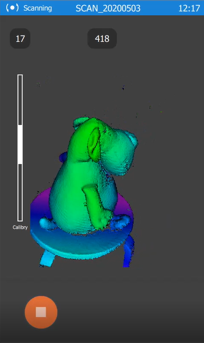 A 3D scan with Live3D feature